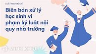 Biên Bản Vi Phạm Nội Quy Học Sinh